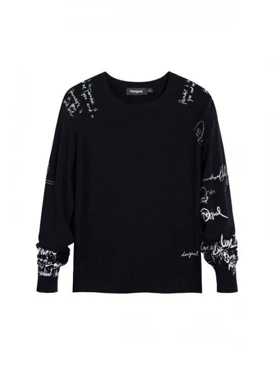 Foto van product Desigual Trui 'JERS_MARQUETTE 26SWJF10' zwart