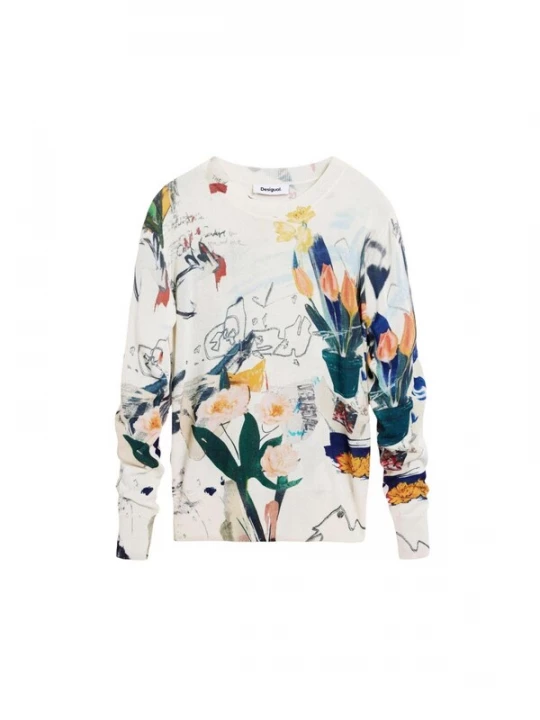 Foto van product Desigual Trui 'JERS_NANTES_LACROIX 26SWJF35' beige