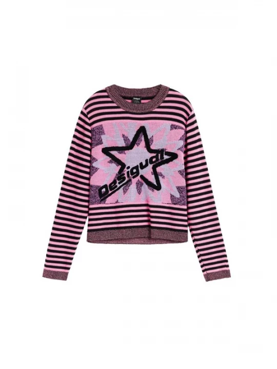 Foto van product Desigual Trui lila / lichtroze / roodviolet / zwart
