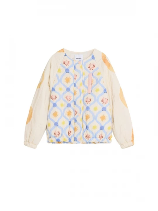 Foto van product Desigual Tussenjas beige / blauw / oranje