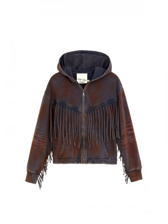 Foto van product Desigual Tussenjas blauw denim / roestbruin