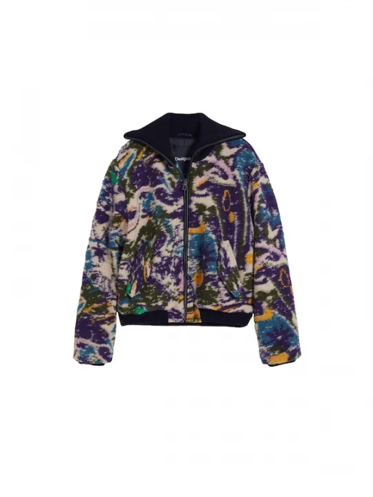 Foto van product Desigual Tussenjas blauw / donkergroen / donkerlila / wolwit