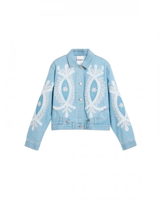 Foto van product Desigual Tussenjas blauw / wit