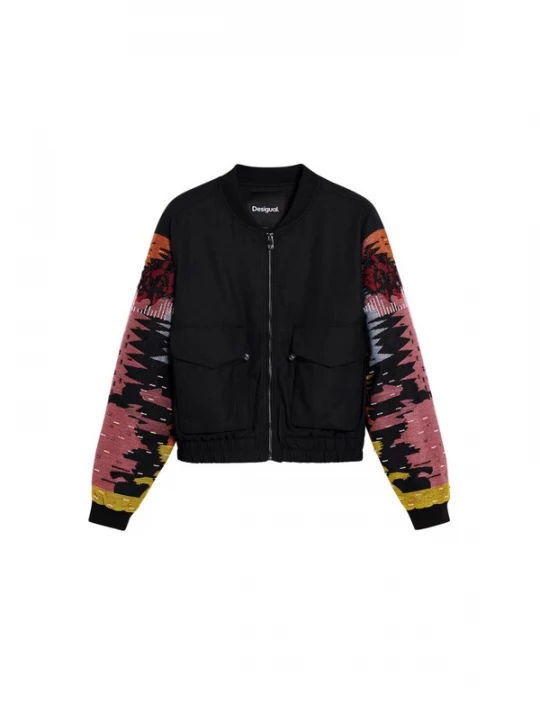 Foto van product Desigual Tussenjas geel / lichtroze / zwart