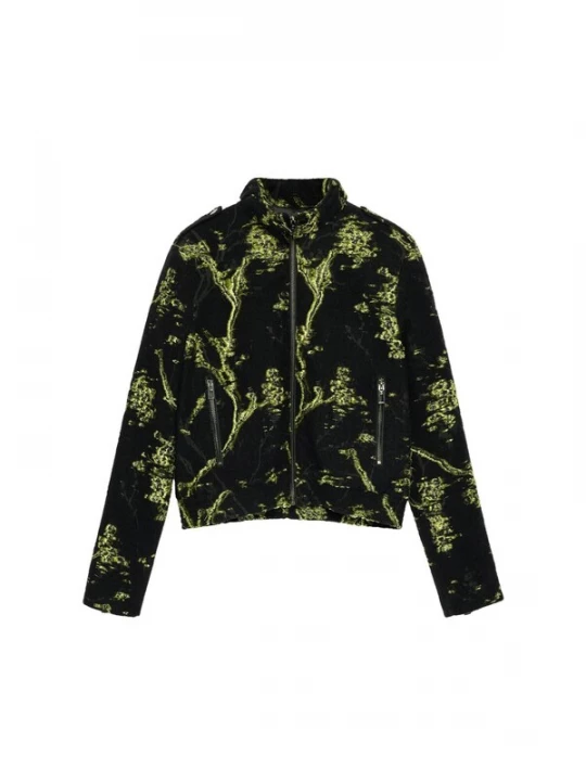 Foto van product Desigual Tussenjas groen gemêleerd / zwart