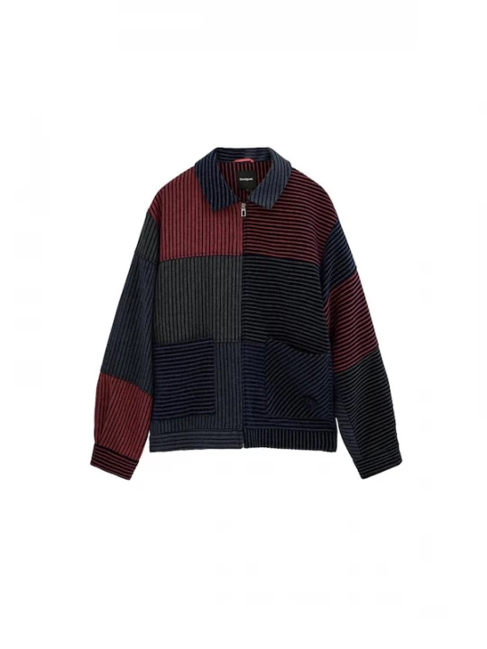Foto van product Desigual Tussenjas marine / donkerblauw / spar / kersrood