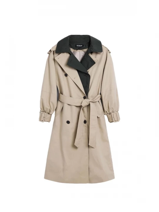 Foto van product Desigual Tussenmantel beige / donkergroen