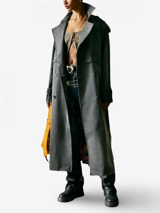 Foto van product Desigual Winterjas 'CHAQ_TRENCH REPRISE 26SWEWXC' donkergrijs