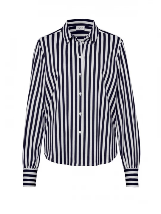 Foto van product DESOTO Blouse donkerblauw / wit