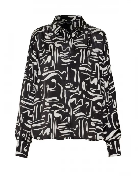 Foto van product DESOTO Blouse 'Lena' zwart / wit
