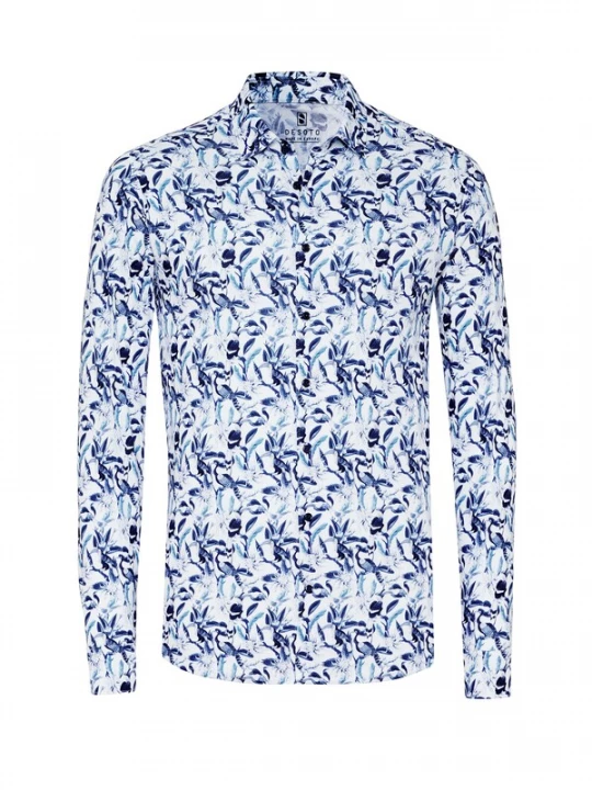 Foto van product DESOTO Overhemd blauw gemêleerd