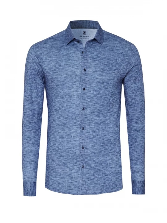 Foto van product DESOTO Overhemd blauw gemêleerd