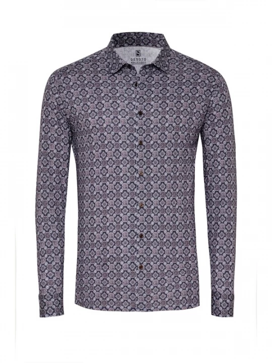 Foto van product DESOTO Overhemd donkerblauw / gemengde kleuren