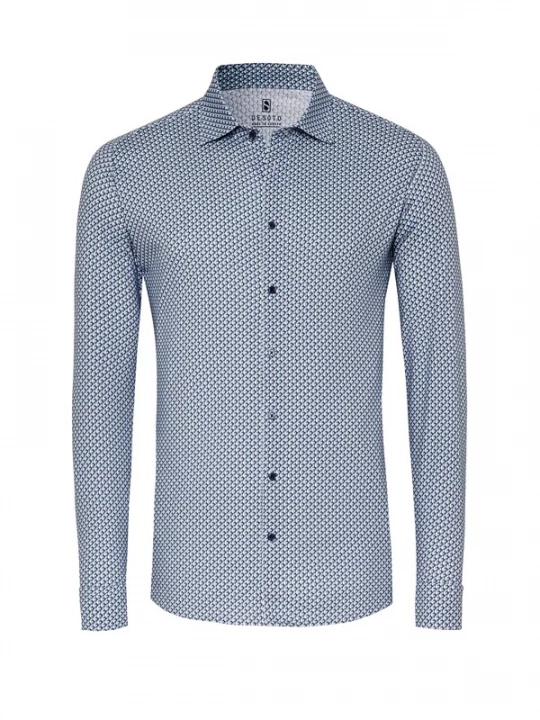 Foto van product DESOTO Overhemd navy / lichtblauw / zwart / wit