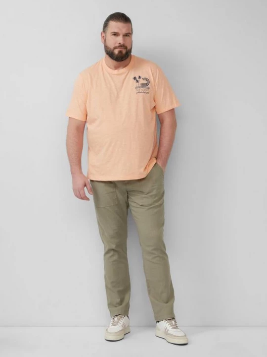 Foto van product Detroit: cropped broek gemaakt van een linnenmix in een relaxte pasvorm s.Oliver olijfgroen
