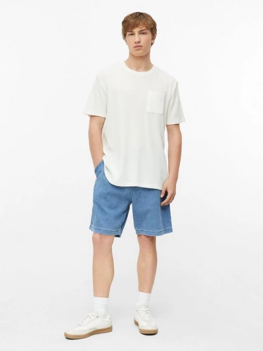 Foto van product Detroit: Gestructureerde bermuda in denimlook s.Oliver blauw