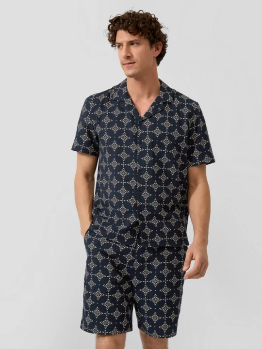 Foto van product Detroit: Gestructureerde shorts met een all-over print s.Oliver blauw