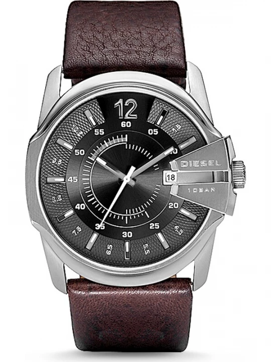 Foto van product DIESEL Analoog horloge 'Master Chief' donkerbruin / zwart / zilver