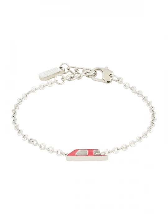 Foto van product DIESEL Armband rood / zilver