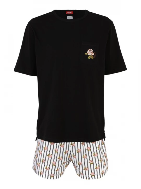 Foto van product DIESEL Pyjama kort groen / rosa / zwart / wit
