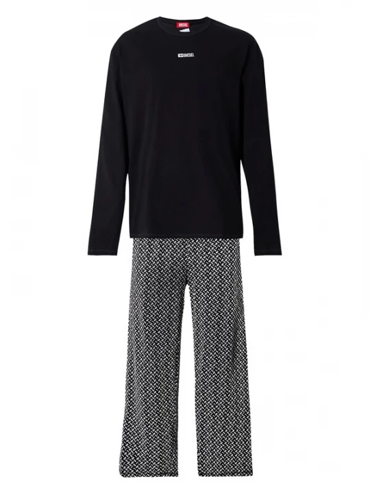 Foto van product DIESEL Pyjama lang 'NOLAN' zwart / wit