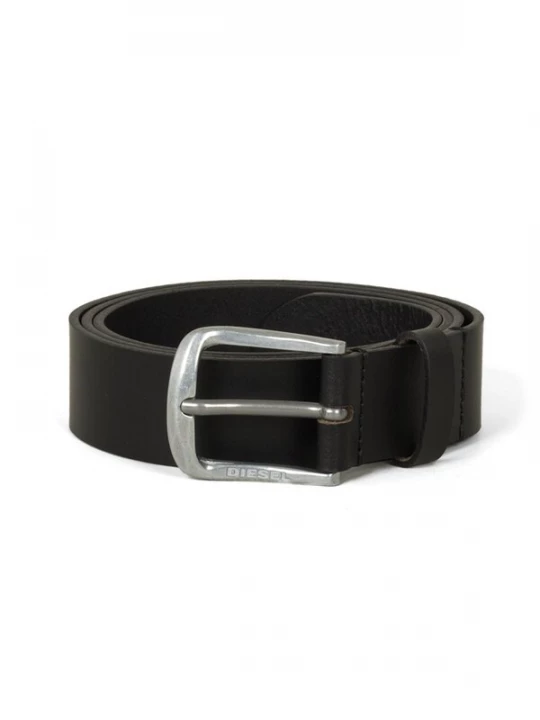 Foto van product DIESEL Riem 'LOGO B-BASIC LEATHER BELT' black denim