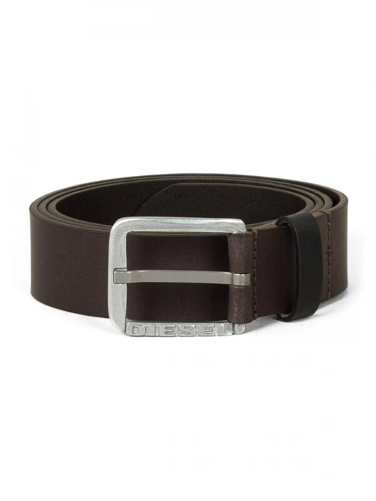 Foto van product DIESEL Riem 'LOGO B-BASIC LEATHER BELT' bruin
