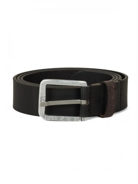 Foto van product DIESEL Riem 'LOGO B-BASIC LEATHER BELT' zwart
