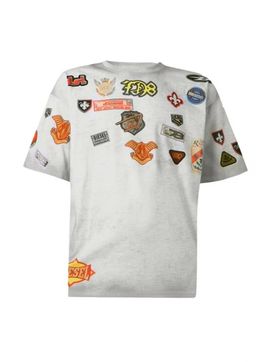 Foto van product DIESEL Shirt 'BOXT-AA6' geel / oranje / zwart / natuurwit