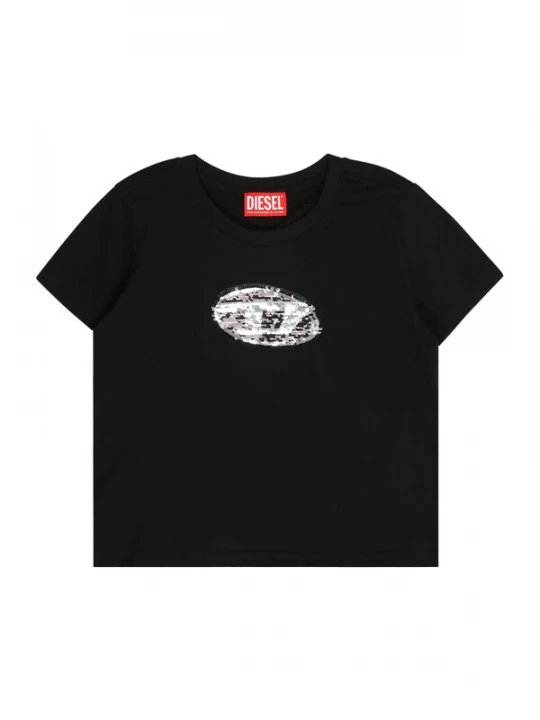 Foto van product DIESEL Shirt grijs / zwart / wit