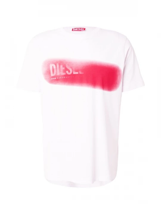 Foto van product DIESEL Shirt 'T-ADJUST-AA5' rood / lichtrood / wit