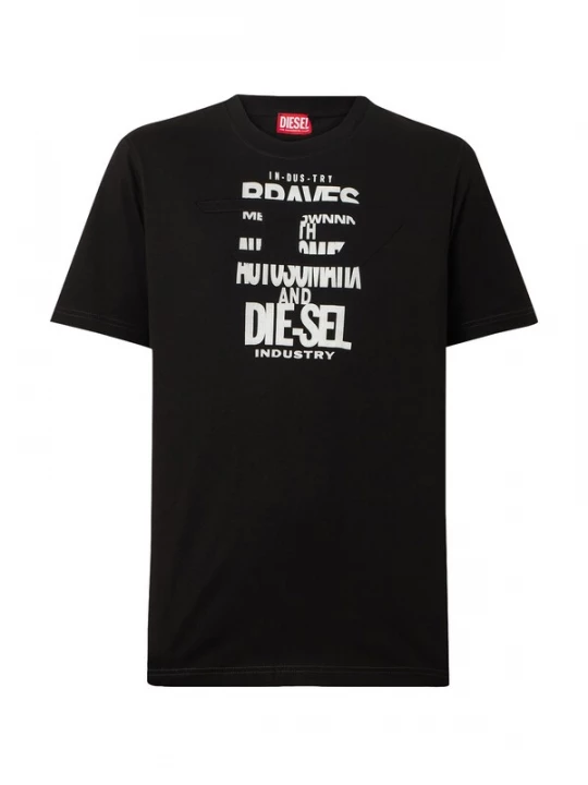 Foto van product DIESEL Shirt 'T-ADJUST-V9' zwart / wit