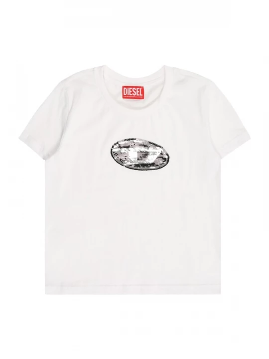 Foto van product DIESEL Shirt zwart / zilver / wit
