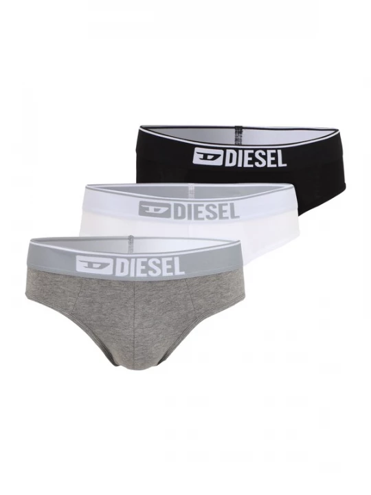 Foto van product DIESEL Slip 'Andre' grijs gemêleerd / zwart / wit