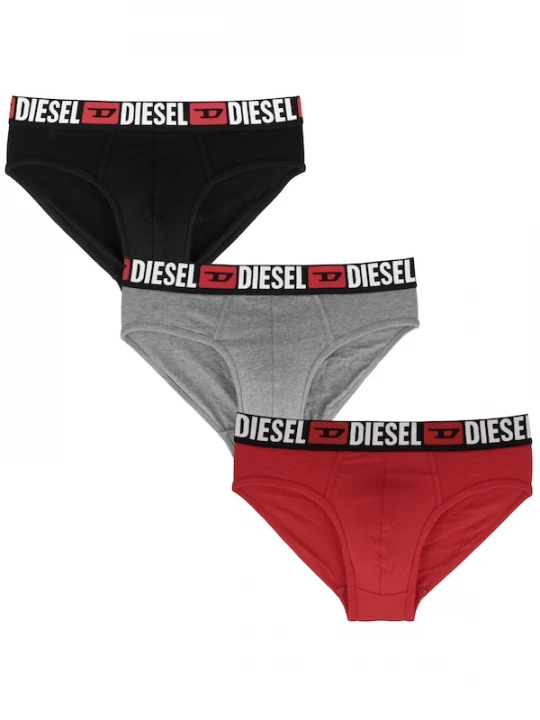 Foto van product DIESEL Slip 'Andre' grijs / rood / zwart / wit