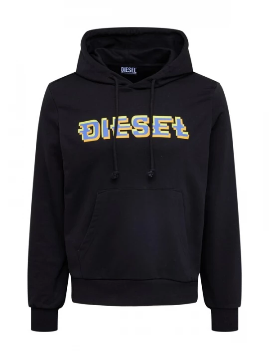 Foto van product DIESEL Sweatshirt 'Ginn' lichtblauw / donkergeel / appel / zwart