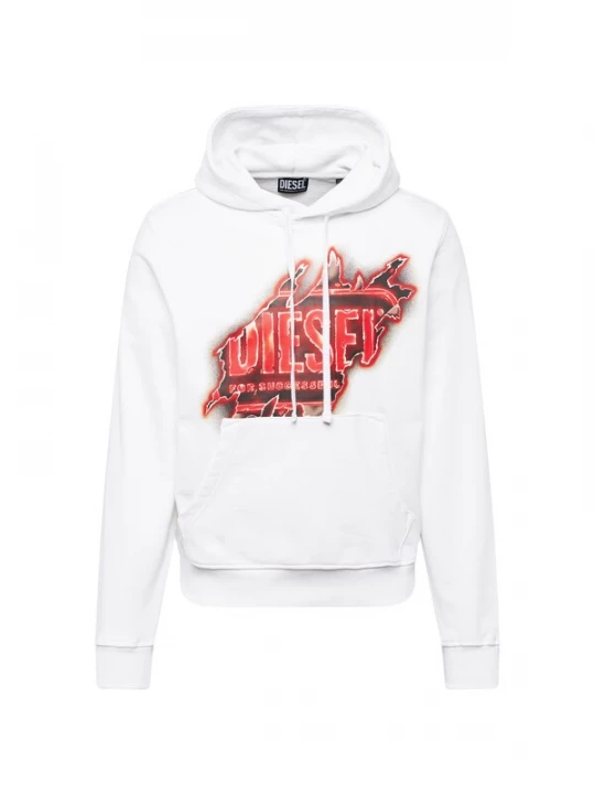 Foto van product DIESEL Sweatshirt 'GINN' rood / zwart / wit