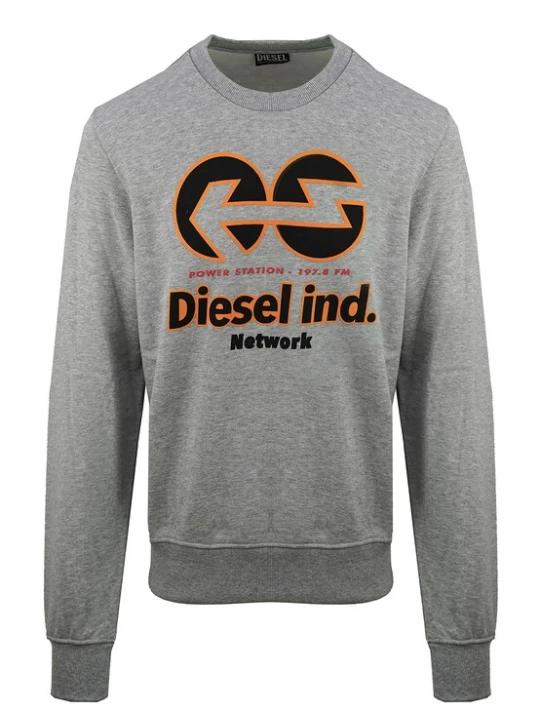 Foto van product DIESEL Sweatshirt grijs / oranje / zwart
