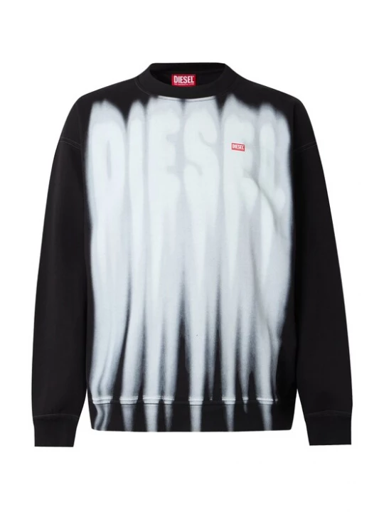 Foto van product DIESEL Sweatshirt 'S-BOXT-AA1' lichtgrijs / zwart / wit