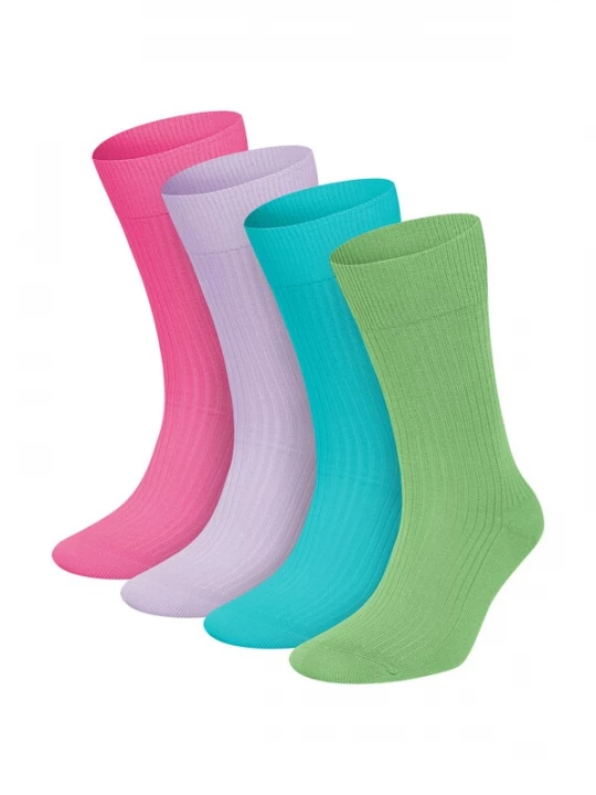 Foto van product DillySocks Sokken blauw / lichtgroen / lila / pink