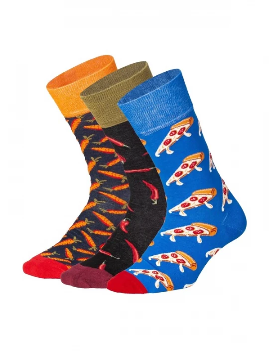 Foto van product DillySocks Sokken 'Food Enthusiast' blauw / antraciet / kaki / rood / zwart / wit