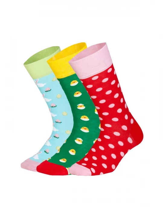 Foto van product DillySocks Sokken 'Hoppy Days' lichtblauw / groen / rosa / rood