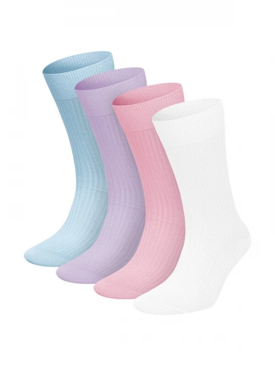 Foto van product DillySocks Sokken lichtblauw / lichtlila / lichtroze / wit