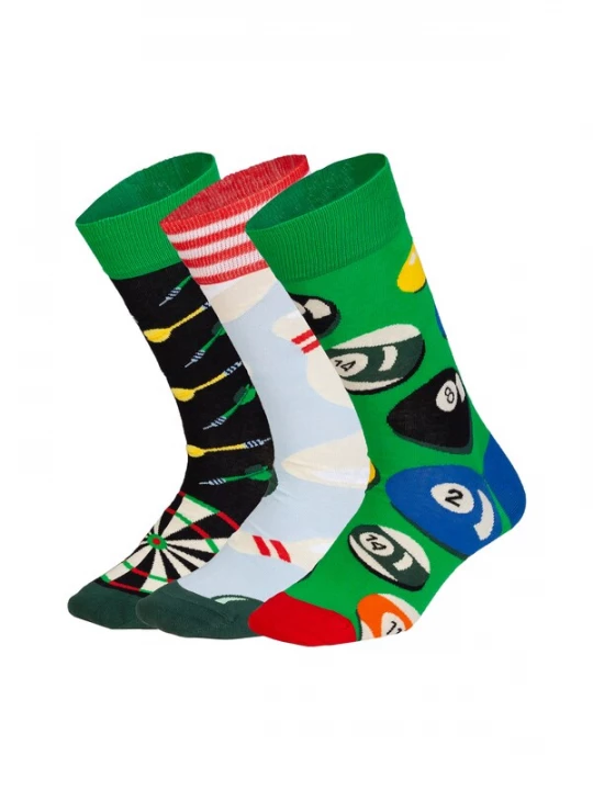 Foto van product DillySocks Sokken 'Strike & Score' pastelblauw / grasgroen / rood / zwart