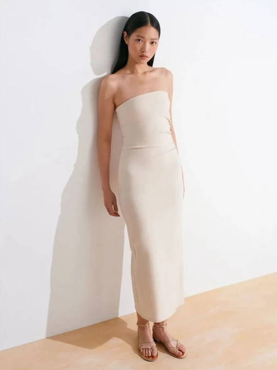 Foto van product Dilvin Cocktailjurk beige