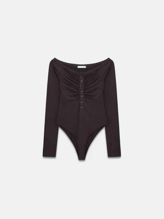 Foto van product Dilvin Shirt body donkerbruin