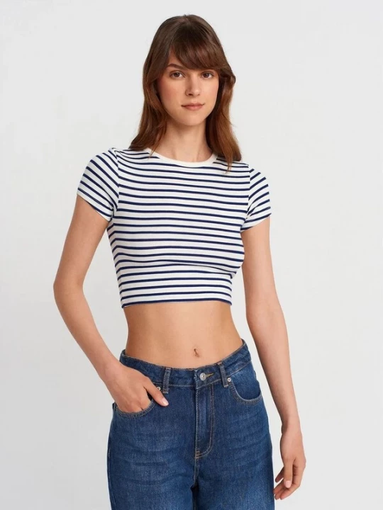 Foto van product Dilvin Shirt marine / wit