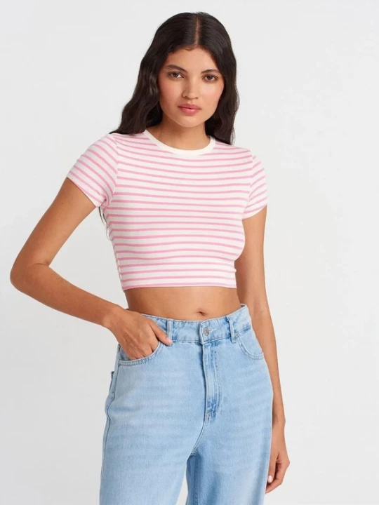 Foto van product Dilvin Shirt pink / wit