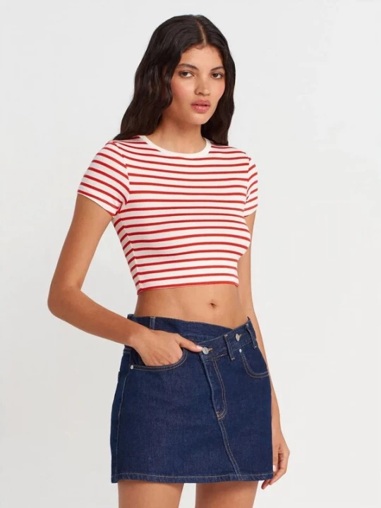 Foto van product Dilvin Shirt rood / wit