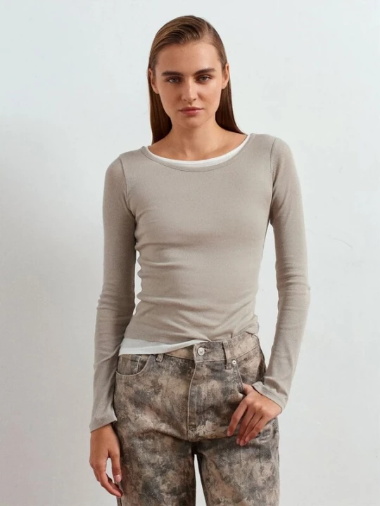 Foto van product Dilvin Shirt stone grey